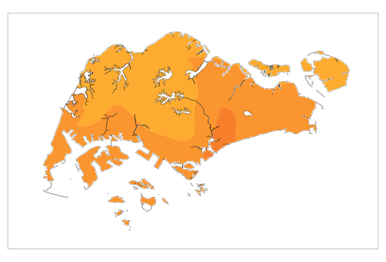 annual mean daily temperature for 2015