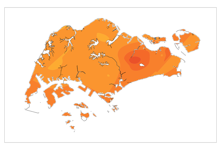 annual mean daily temperature for 2019