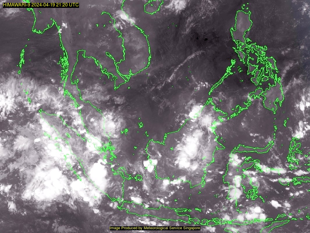 weather satellite image over southeast Asia