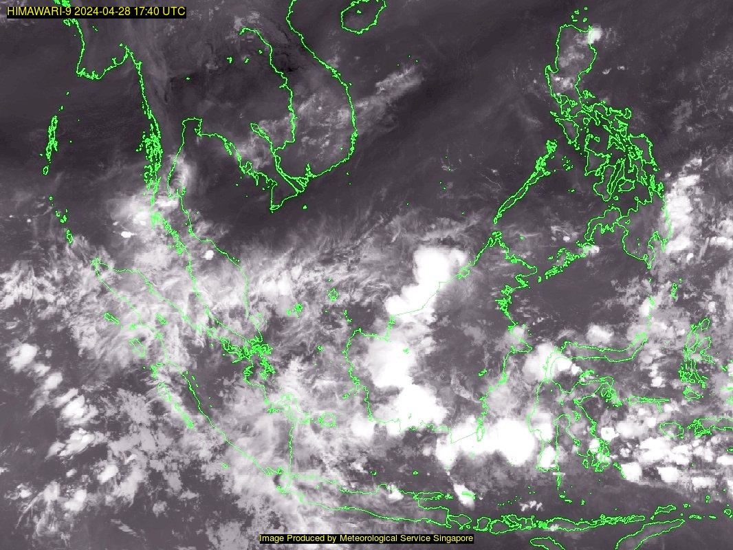 weather satellite image over southeast Asia