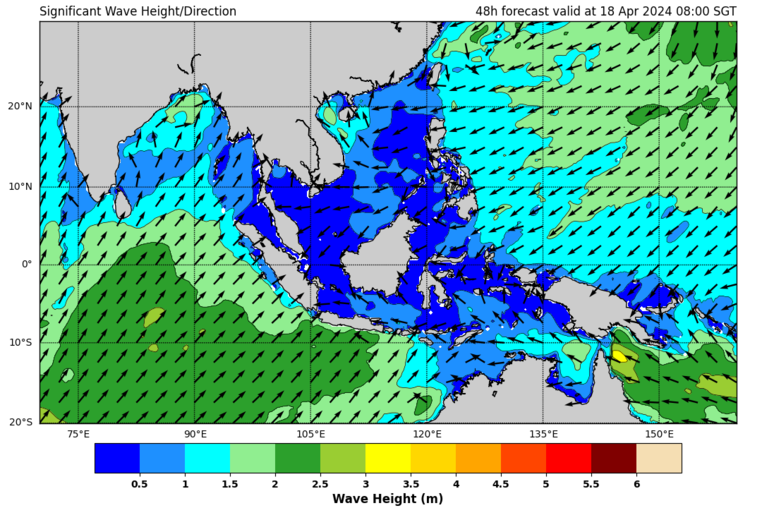 48 hour significant wave forecast
