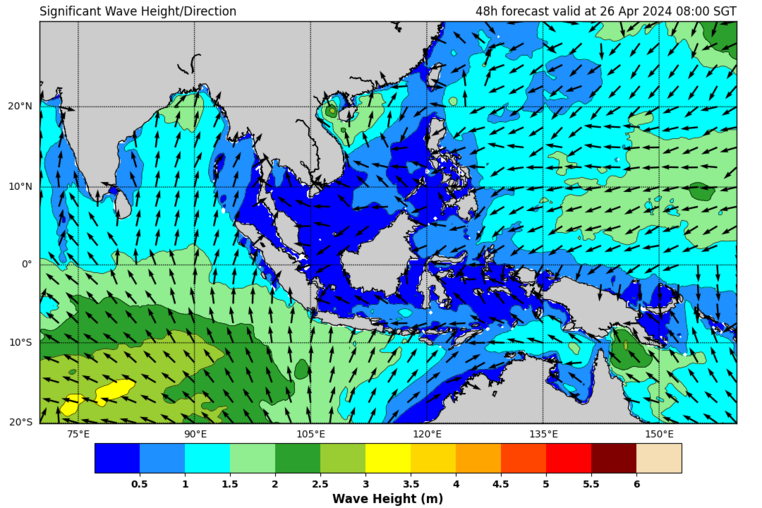 48 hour significant wave forecast