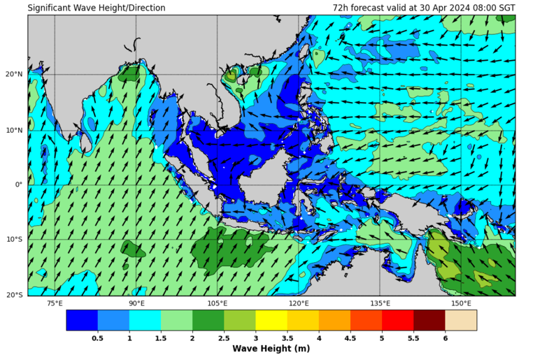 72 hour significant wave forecast