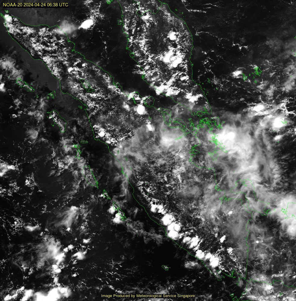 NOAA satellite image over Singapore