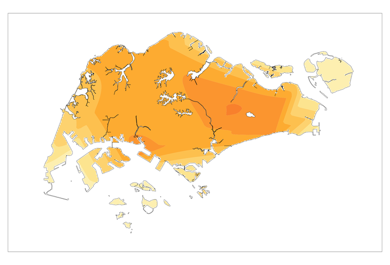 annual mean daily temperature for 2020