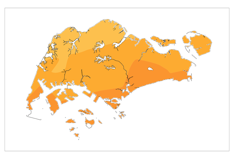 annual mean daily temperature for 2021