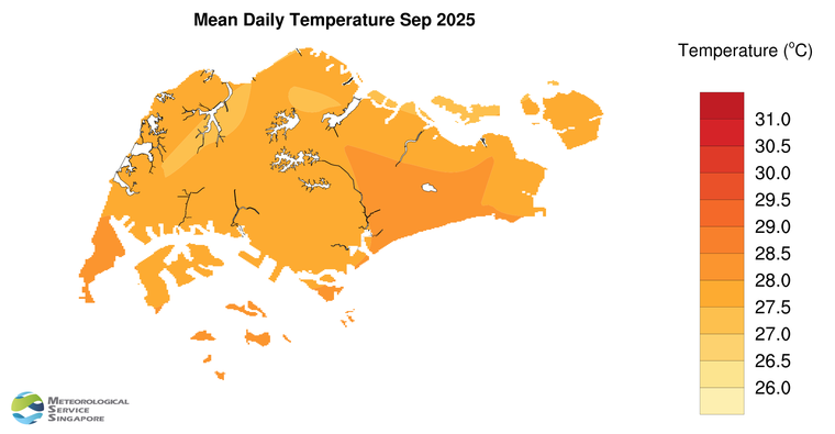 annual mean daily temperature