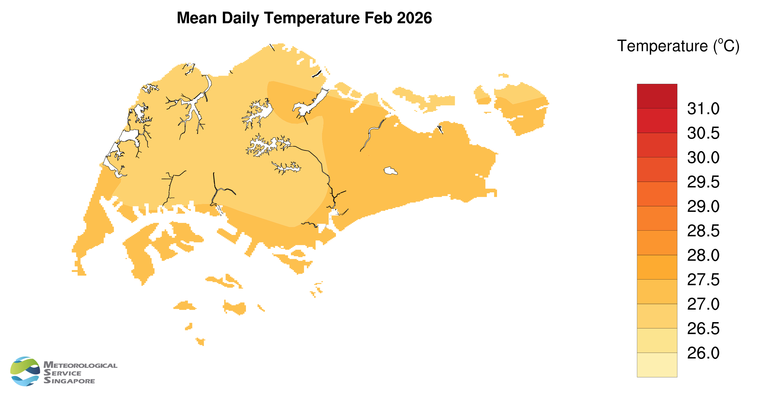 annual mean daily temperature