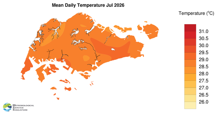 annual mean daily temperature