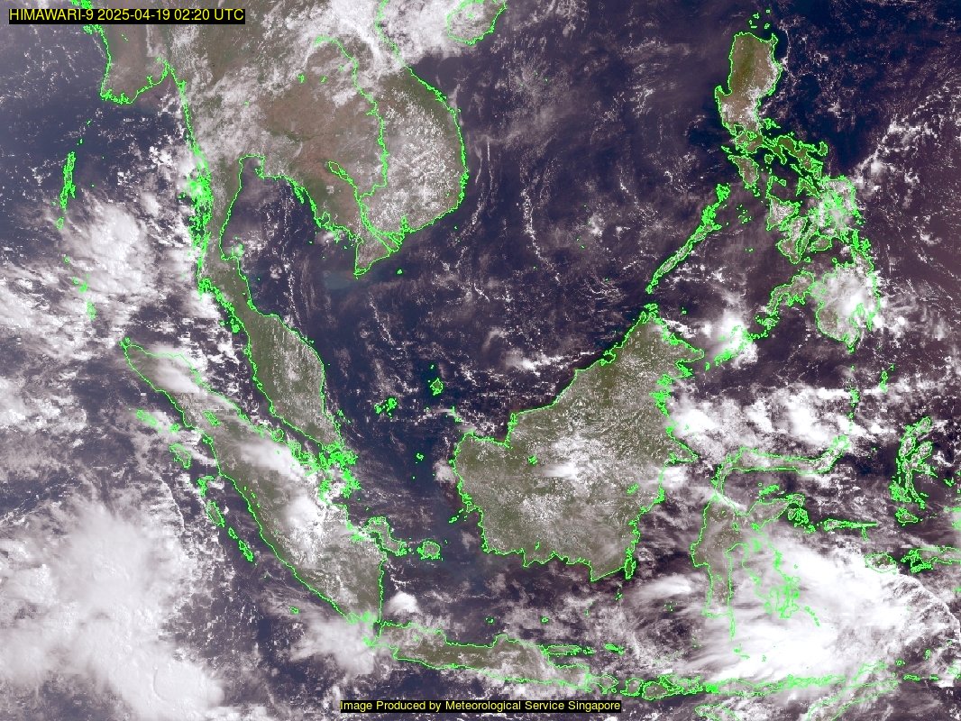 weather satellite image over southeast Asia