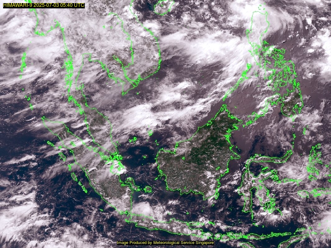 weather satellite image over southeast Asia