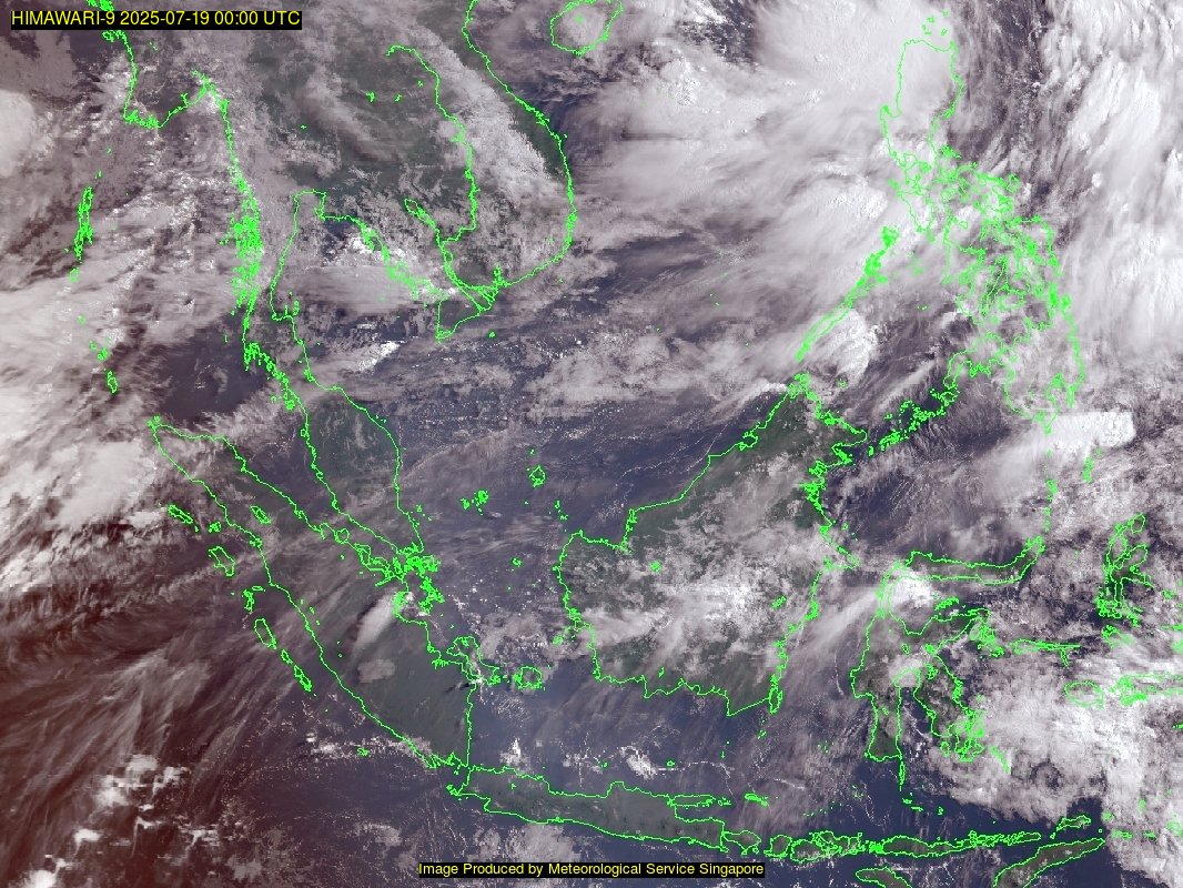 weather satellite image over southeast Asia