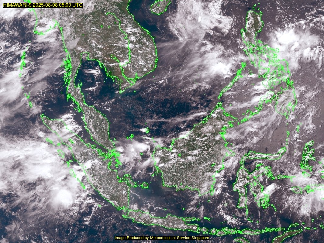 weather satellite image over southeast Asia