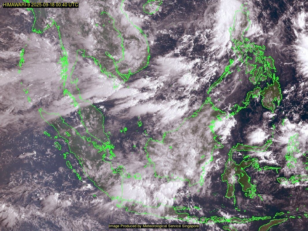 weather satellite image over southeast Asia