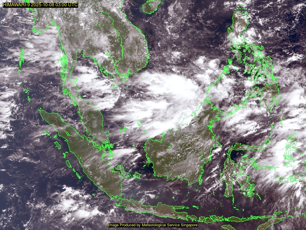 weather satellite image over southeast Asia