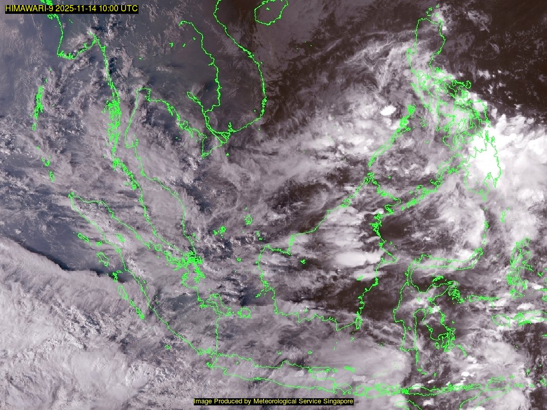 weather satellite image over southeast Asia
