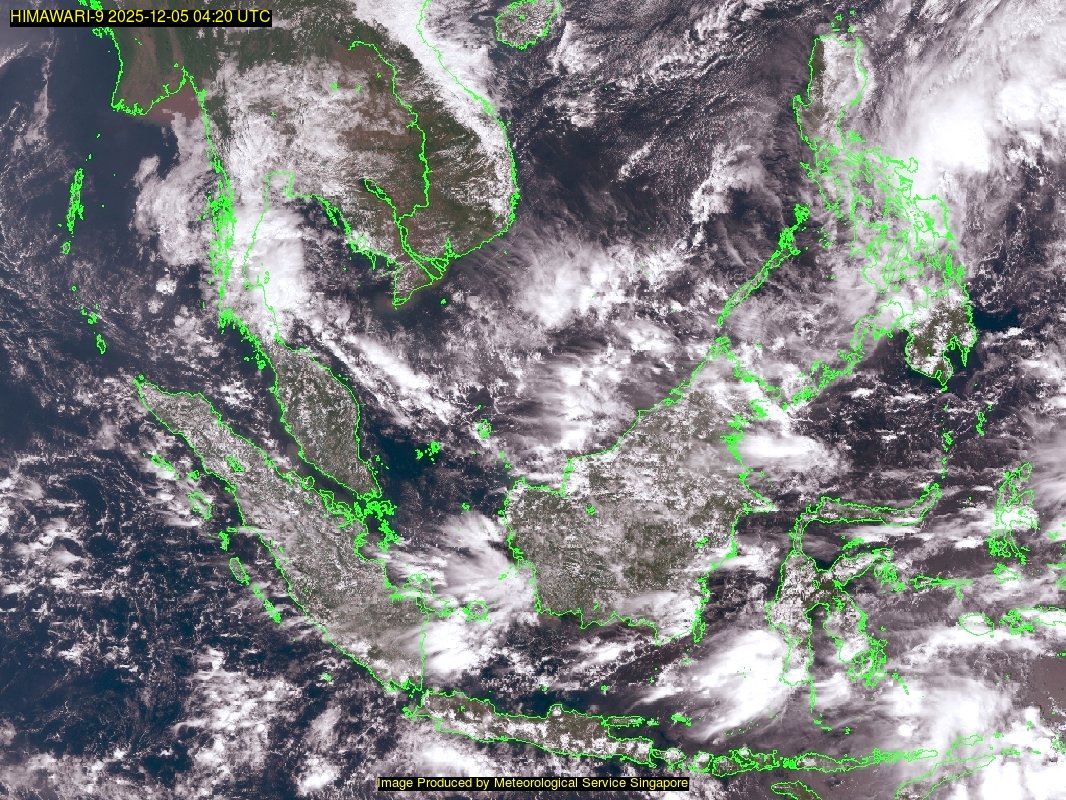 weather satellite image over southeast Asia