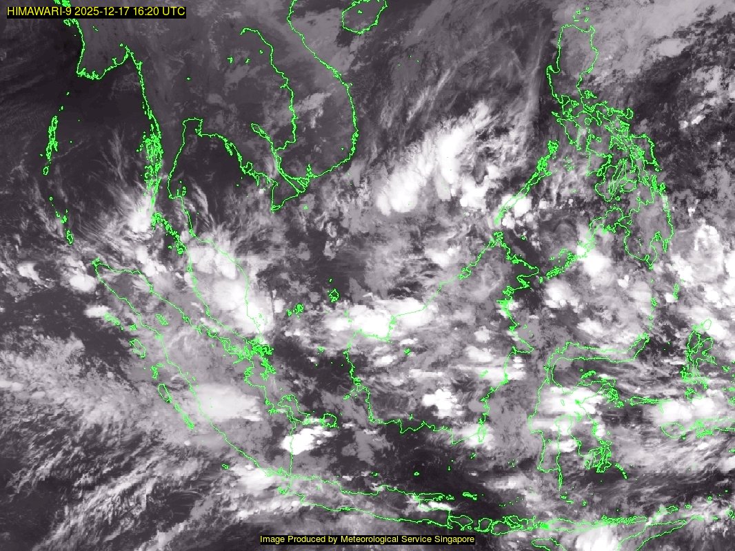 weather satellite image over southeast Asia