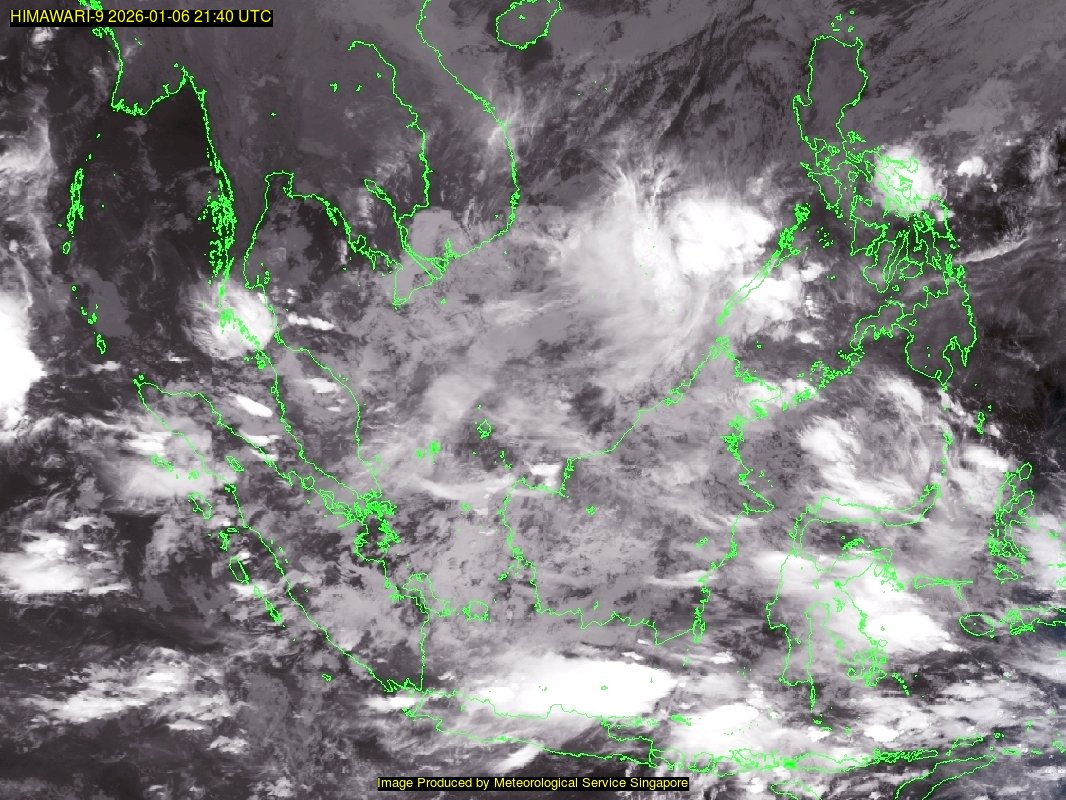 weather satellite image over southeast Asia