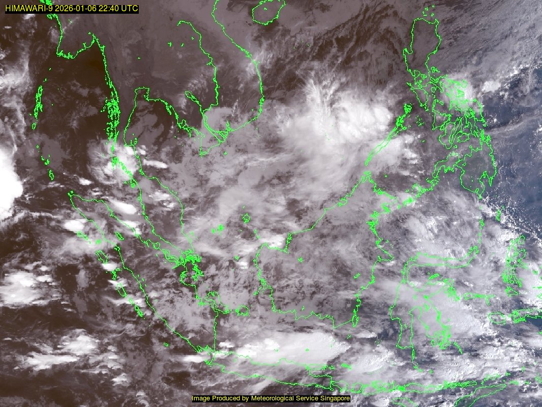 weather satellite image over southeast Asia
