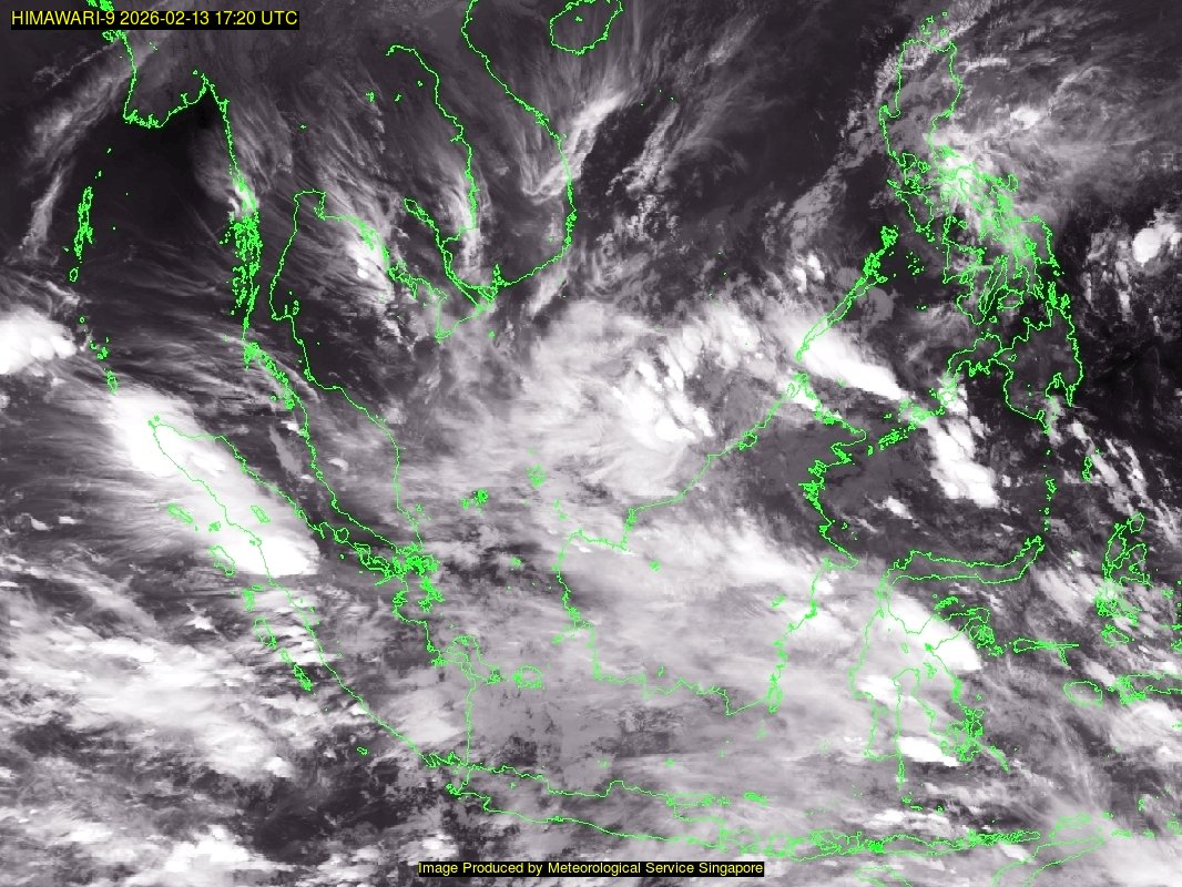 weather satellite image over southeast Asia