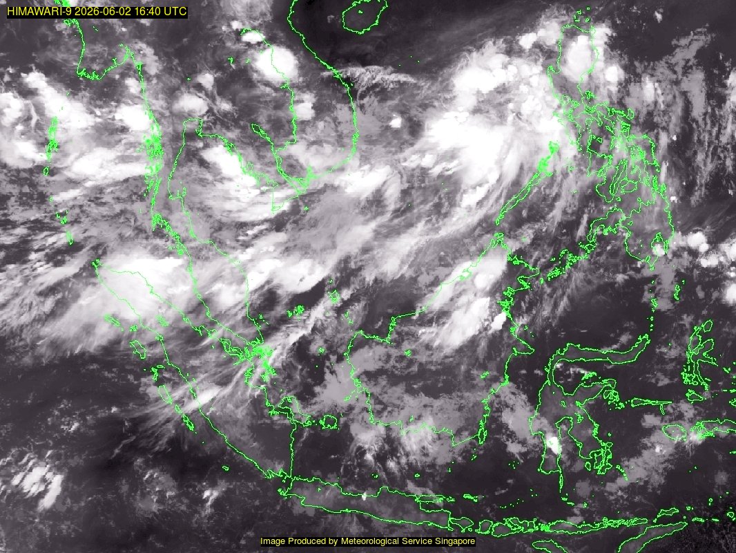 weather satellite image over southeast Asia
