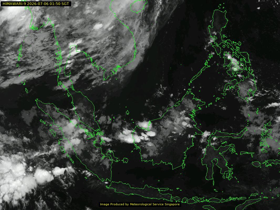 weather satellite image over southeast Asia