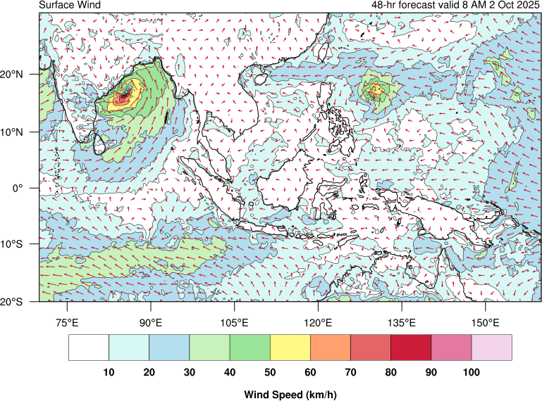 Marine Forecasts | Surface Winds - Weather Information Portal