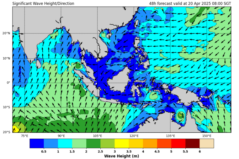 48 hour significant wave forecast