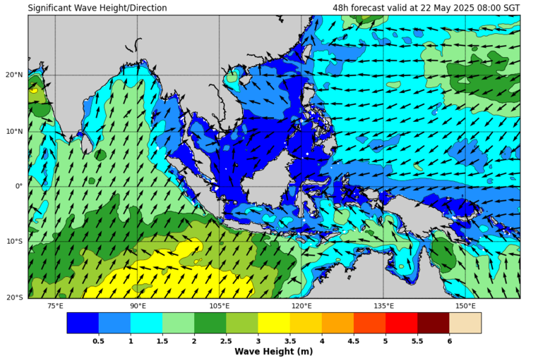 48 hour significant wave forecast
