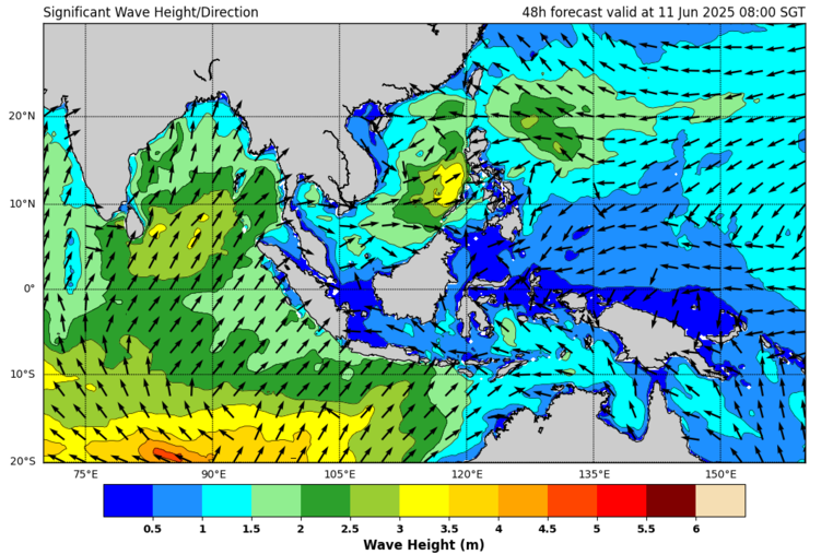 48 hour significant wave forecast