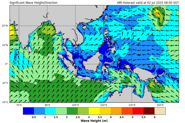 48 hour significant wave forecast