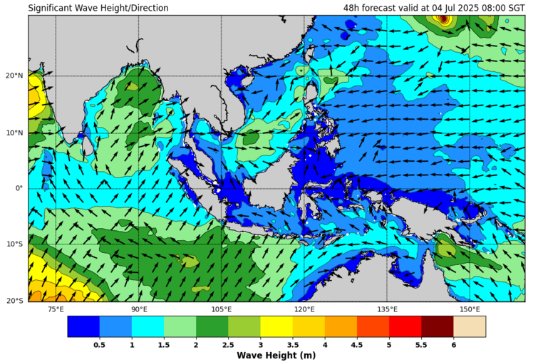 48 hour significant wave forecast