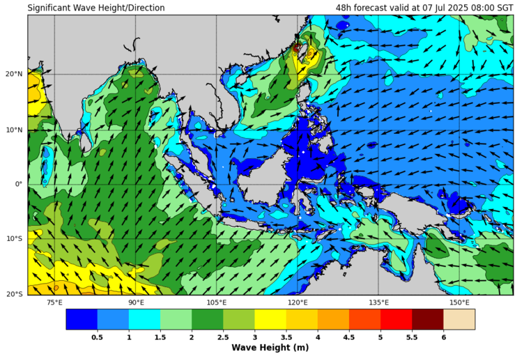 48 hour significant wave forecast