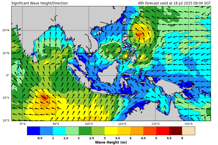 48 hour significant wave forecast