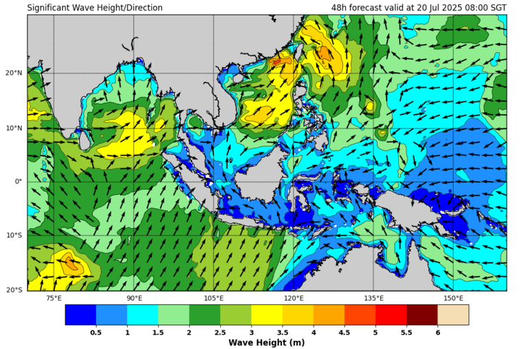 48 hour significant wave forecast