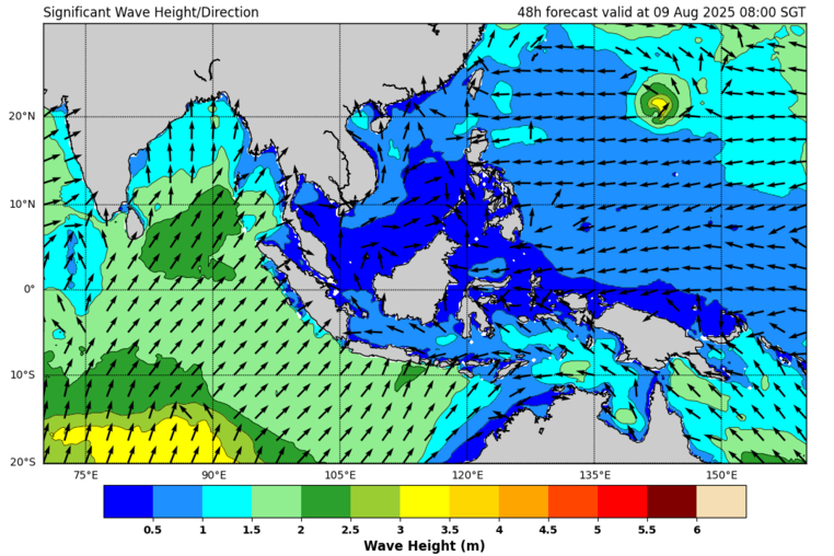 48 hour significant wave forecast