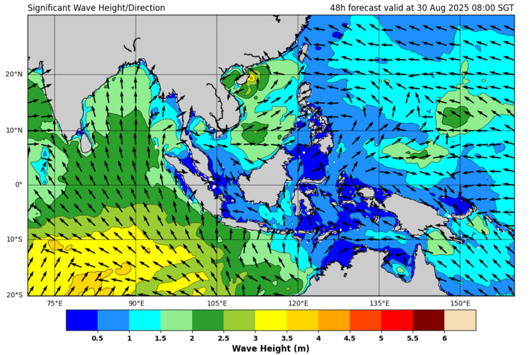 48 hour significant wave forecast