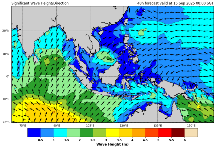 48 hour significant wave forecast