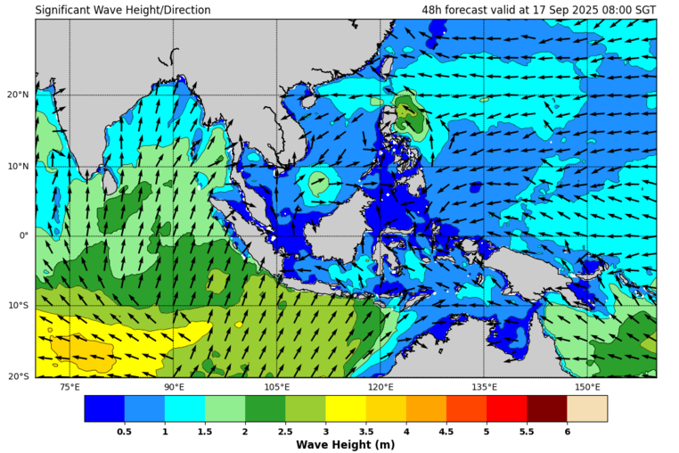 48 hour significant wave forecast