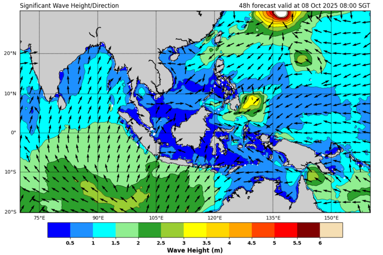 48 hour significant wave forecast
