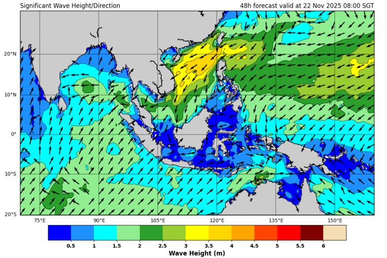 48 hour significant wave forecast