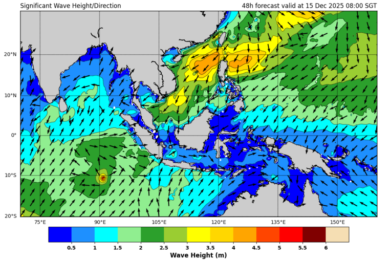 48 hour significant wave forecast