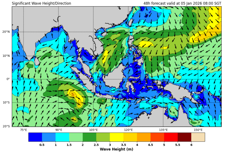 48 hour significant wave forecast
