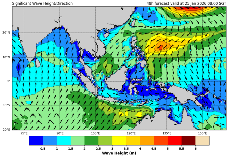 48 hour significant wave forecast