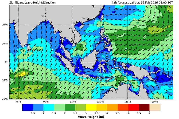 48 hour significant wave forecast