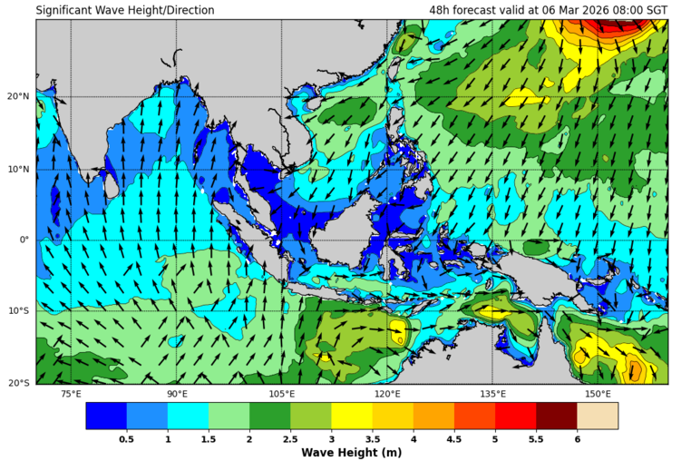 48 hour significant wave forecast