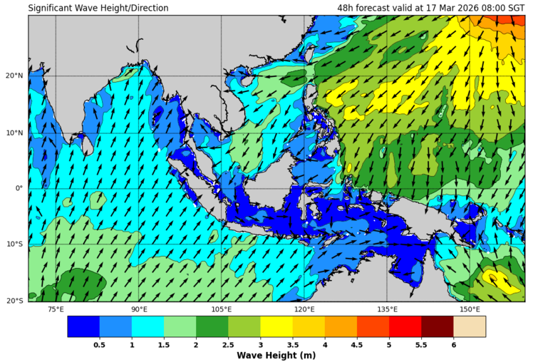 48 hour significant wave forecast