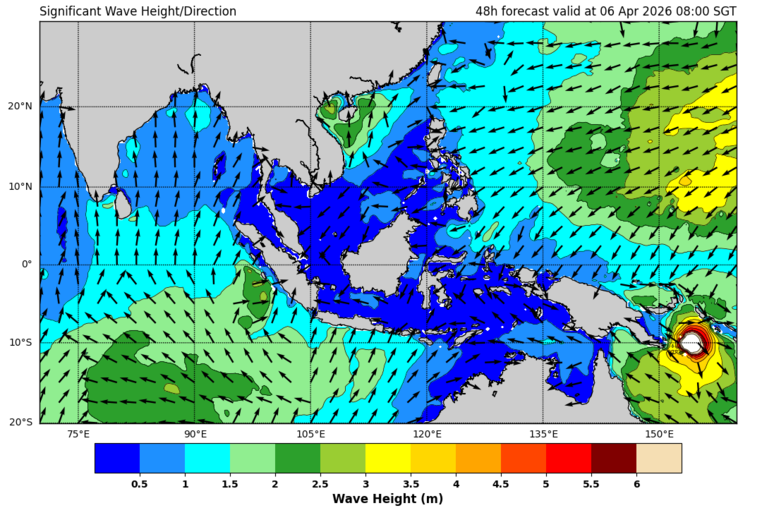 48 hour significant wave forecast
