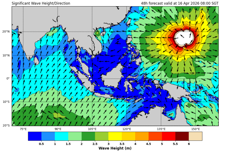 48 hour significant wave forecast